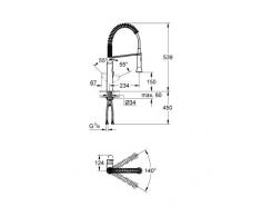 Grohe 31379000 K7 Miscelatore Monocomando per Lavello, Cromo