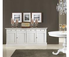 CREDENZA COUNTRY PROVENZALE LACCATA BIANCA - LEGNO MASSELLO VENETO
