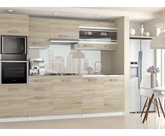 LEXHAM | Cucina Componibile Lineare L 240cm 7 pz | Piano di Lavoro Incluso | Set di mobili da Cucina