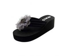 Sandali da donna infradito con tacco peep tostapane peep tose pantofole da donna infradito elegante tacco a blocco, comodi e comodi, grigio., 39