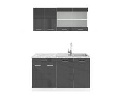 Vicco Cucina componibile SINGLE Cucina su misura 140 cm Cucina