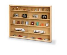 Inter Link Vetrina per Collezionismo e Miniature in Truciolare Laminato,60 x 80 x 9.5 cm, Marrone