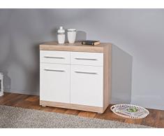 Inter Link Horten A2 Mobile Buffet, nobilitato, Rovere, 95 x 40 x 87h cm