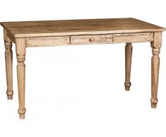 Biscottini Tavolo da cucina con cassetto 140x80 cm | Tavolo in legno massello | Tavolo soggiorno artigianale