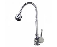 Catalpa Blume Rubinetto miscelatore da cucina, girevole a 360°, rubinetto miscelatore monocomando