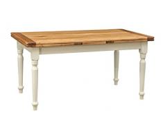 Biscottini Tavolo allungabile sala da pranzo 160x90 cm | Tavolo cucina allungabile in legno massello