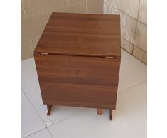 Tavolo da pranzo richiudibile in legno 136x74 cm salvaspazio SUSANNA (Noce)