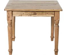 Biscottini tavolo quadrato legno massello 90x90 cm | Tavolo da cucina e sala da pranzo | Tavolo legno esterno e interno