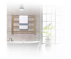 VVLXRIC Riscalda Asciugamani Elettrico, Riscaldamento Uniforme A Parete Scaldasciugamani Elettrico, Ip44 Waterproof Rate Interruttore Impermeabile Scalda Bagno,4Bars