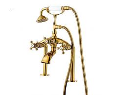Sistema doccia termostatico con bocca vasca, set doccia a vista cromato soffione, getto a mano 3 funzioni, kit completo sistema doccia