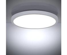 Plafoniera LED Soffitto 18W, Leelike 6500K Lampada da Soffitto LED 1620LM Luce Soffitto, Impermeabile Plafo LED Soffitto Rotonda per Bagno, Cucina, Soggiorno, Camera da Letto Corridoio