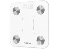 INSMART Bilancia Pesapersone Digitale con Smart APP, Bilancia Impedenziometrica Professionale Bilancia Massa Magra e Grassa Per Misurazione di Pesa Persone, BMI, Massa Muscolare o Ossea, ecc. Bianco