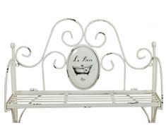 Biscottini Mensola a muro con portasciugamani in ferro battuto finitura Shabby 55,5x19x43 cm