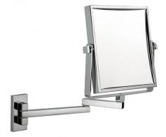 Specchio quadrato estensibile per barbieri/trucco - Cromo