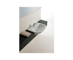 Lavandino lavabo semi incasso modello apollo 66x49 cm in ceramica bianco