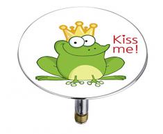 Wenko 21847100 vasca da bagno tappo per il lavabo XXL Froggy, scarico-tappo, per tutti i sistemi di scarico, in plastica, 7,5 x 6 x 7,5 cm, multicolore