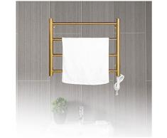 VVLXRIC Asciuga Salviette Elettrico, Riscaldamento Uniforme A Parete Porta Salviette Elettrico Bagno, Cablato Impermeabile A 360 Gradi Scaldasciugamani Elettrico,4Bars