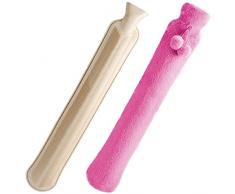 Borsa dellAcqua Calda Lunga, Borse Acqua Calda 2L con Peluche Morbida, Gomma Premium, Boule Acqua Calda Per Collo e Spalle, Vita, Impacco Caldo e Freddo - Idee Regalo per Ragazze, Donne (73 * 14 cm)