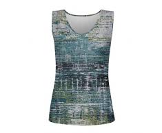 Camicia Summertime per le signore Girocollo Button Down Point Rilassato Balconette Reggiseno Manica Completa Sposo Doccia Serbatoio, grigio, XXL