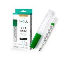 EVOLU Termometro analogico Classic, Senza Mercurio, al Gallio, Classico, Facile da Leggere, Adatto a Tutte le Età, 1 pezzo