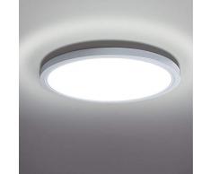 20W Plafoniera LED Soffitto, 890LM Lampada da Soffitto Moderna, 6000K Bianco freddo LED Luce Plafoniere, IP54 Impermeabile Ultra Magro Rotondo Led Plafoniera per Bagno Camera da Letto Corridoio, Ø17cm