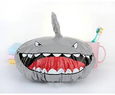 FGF-EU Cuffia da Doccia Impermeabile a Forma di Squalo, per Bambini, Creativa