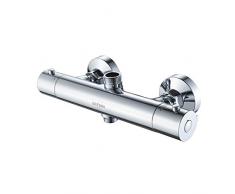 GRIFEMA G17005 Berlin-Rubinetto Miscelatore Termostatico per Sistema-Colonna Doccia, Cromo, Argento [Exclusiva Amazon]