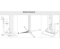 Doccia Solare da Giardino 36 L Miscelatore e Lavapiedi Arkema Big Happy Five Grigio Antracite