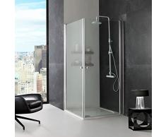 CABINA DOCCIA A DUE ANTE IN CRISTALLO ANGOLARE CM 70X70 | CRISTAL
