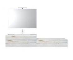 Cascata - Mobile completo arredo bagno, design in diverse finiture e combinazioni 100% made in Italy (Shabby chic)