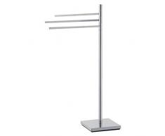 FERIDRAS 154024-B Piantana Portasciugamani, 3 Bracci, Cromo, 26x15x90 cm