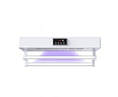 QL Scaldasalviette Elettrico con Disinfettante UV e Asciugatura Rapida 500W,Portasciugamani 60CM,Asciugasalviette per Bagno/Cucina,Bianco