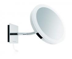 Nicol SARA 4027000 - Specchio cosmetico con illuminazione a LED, ingrandimento 5x, collo di cigno mobile