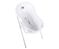 Set di 7 pezzi - Disney Minni bianco Vasca da bagno 84 cm + Supporto + Vasino + Base WC + Sgabello + Secchio da pannolini + Guanti da doccia