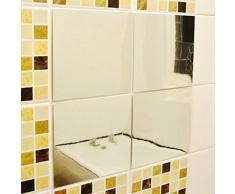 aihome 9pcs DIY decorativo specchi tessere di mosaico autoadesive specchio adesivi da parete Decor 15 * 15 cm
