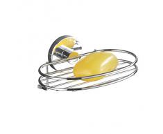 Wenko 20890100 Vacuum-Loc portasapone Milazzo - Fissaggio Senza Trapano, Acciaio, 17 x 7.5 x 12 cm, Cromo