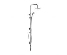 Ibergrif M20702 Sistema Docce con Deviatore, Colonna Doccia Senza Rubinetto, Cromo, Argento