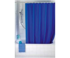 Wenko 19106100 Tenda Doccia Monocolore Pellicola Materiale Sintetico, Materiale Plastico, 120 x 200 cm, Blu