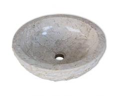 Tidyard Lavandino,Rotonddo,da Bagno,Toilette,Appoggio,in Marmo,40x15 cm,Lavabo da Bagno Appoggio,Lavandino Rotondo,Lavabo Rotondo,Lavandino in Marmo,Lavandino dAppoggio