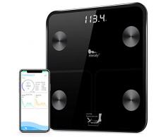 Himaly Bilancia Pesa Persona Digitale Bilancia Pesapersone Impedenziometrica Professionale Elettronica, Compatibile con Bluetooth, Peso di 180 kg per IOS e Android