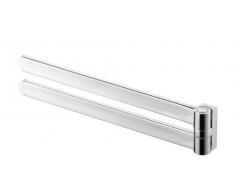 Bisk 02995 Futura Porta asciugamani con braccio oscillante, 42.5 x 4 x 7.5 cm, Argento