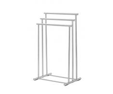 Wenko Lioni - Porta-Carta igienica con scopino Water, Acciaio Inox, Argento, 74.5x47.0x6.6 cm