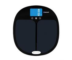 Salter, Bilancia Pesapersone Digitale Analizzatrice, Bilancia Bluetooth, Monitora i Progressi con App MiBody, Lettura Istantanea Peso, BMI, BMR, Grasso Corporeo, Acqua, Massa Muscolare e Ossea, Nero