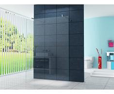 Indipendente 10 millimetri Cabina doccia Dusseldorf 140 x 200 cm vetro trasparente con asta rotonda / Walk-In Cabina doccia doccia parete doccia da parete divisoria