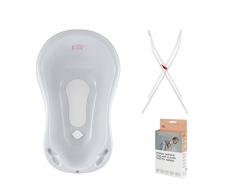 Set vasca da bagno per neonati e neonati, stabile e confortevole, colore: grigio, motivo: Amici, marca: Hylat Baby