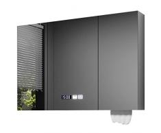 Rettangolo LED Illuminato Gabinetto di Medicina del Bagno con Specchio Gabinetto di Specchio del Bagno con Luci E Defogger (Color : A, S : 120x70x13cm)