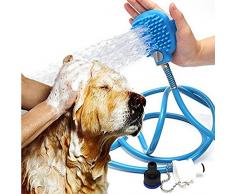 Weimi Pet doccia spruzzatore e scrubber in-One doccia esterna per esterni Kit attrezzi per cane gatto con spazzola governare testa 7.5 Ft tubo e scrubber