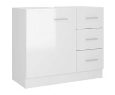 Tidyard Armadio Armadietto Sottolavabo da Bagno Moderno in Truciolato con Cassetti 63x30x54 cm,Mobile Lavabo Bagno,Mobile Sottolavabo,Mobile Lavabo,Mobile da Bagno,Armadietto Sottolavabo