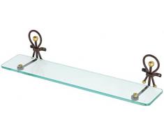 Briconess.com Mensola bagno in vetro temperato e ferro battuto lavorazione artigianale Golden Rust