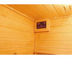 Sauna Infrarossi 120x115 due persone in Legno cedro rosso con Cromoterapia e Ionizzatore
